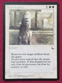 Magic The Gathering THE DARK DUST TO DUST white card MTG - Image 1