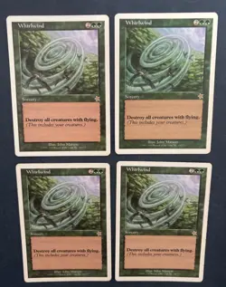 MTG 4X STARTER EDITION WHIRLWIND MAGIC THE GATHERING ENGLISH SORCERY GREEN RARE - Image 1