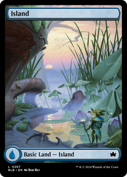 x1 Island BLB Bloomburrow MTG 267 FULL ART BASIC LAND M/NM 1x - Image 1