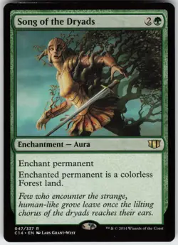 Song of the Dryads 47 Rare Commander 2014 Magic: The Gathering Lightly Played - Image 1