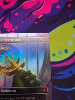 MTG Sword of Hearth and Home BORDERLESS FOIL TMNT Pizza Box Promo Unplayed Mint - Image 3