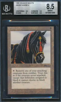 Arabian Nights Ebony Horse BGS 8.5 Graded Magic MTG (1989) - Image 1