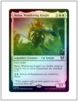 Balan, Wandering Knight, Foil, Commander Masters, Magic the Gathering MTG NM - Image 1