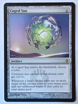 MTG Magic the Gathering Caged Sun (132/181) New Phyrexia LP - Image 1