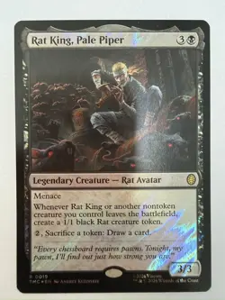 MTG TMNT Rat King, Pale Piper Surge FOIL (R) Card (0019) - Image 1