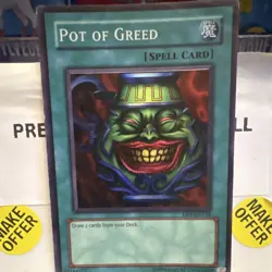Yu-Gi-Oh! TCG Pot of Greed DB1-EN134 Unlimited Ed Common Regular ENG - Image 1