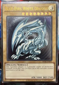 Yu-Gi-Oh! Blue-Eyes White Dragon OP28-EN001 ** Ultimate Rare * Pack Fresh - Image 1