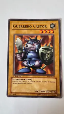Beaver Warrior - LDD-S064 - SPANISH GUERRERO CASTOR - NM YuGiOh! - Image 1