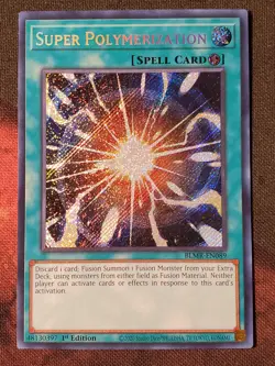 Yugioh Super Polymerization BLMR-EN089 Secret Rare 1st Edition NM - Image 1