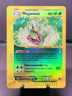 Pokemon TCG Meganium 18/165 Reverse Holo Rare Expedition Base Set VTG WOTC LP - Image 1