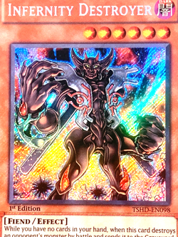 yugioh Infernity Destroyer TSHD-EN098 1st Edition Secret Rare Near Mint - Image 4