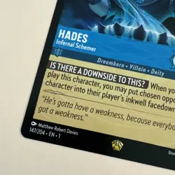 Hades Infernal Schemer 151/204 Legendary Disney Lorcana First Chapter - Image 5