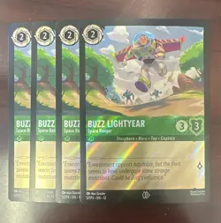 Disney Lorcana Buzz Lightyear, Space Ranger Promo 57/P3 EN Foil Lot (4) - Image 1