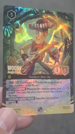 Disney lorcana tcg woody Jungle Guide Foil Enchanted Set Champs Promo - Image 1