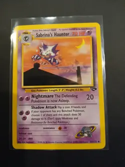 Sabrina’s Haunter 55/132 Gym Challenge Pokemon Card Excellent Condition - Image 1