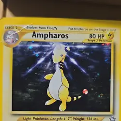 Pokemon TCG Ampharos 1/111 Neo Genesis Holo Rare EN 80 HP Stage 2 Unlimited - Image 2
