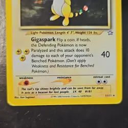Pokemon TCG Ampharos 1/111 Neo Genesis Holo Rare EN 80 HP Stage 2 Unlimited - Image 3
