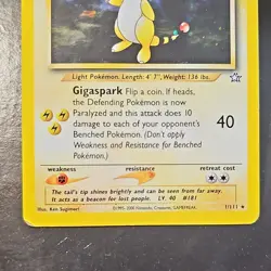 Pokemon TCG Ampharos 1/111 Neo Genesis Holo Rare EN 80 HP Stage 2 Unlimited - Image 4