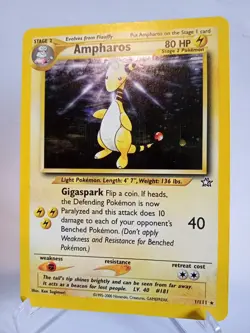 Pokemon TCG Ampharos Neo Genesis 1/111 Holo Unlimited Holo Rare - Image 1
