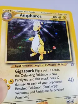 Pokemon TCG Ampharos Neo Genesis 1/111 Holo Unlimited Holo Rare - Image 2
