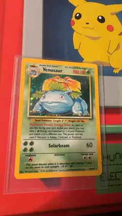 Pokemon 2000 Base Set 2 Venusaur Holo Rare Card 18/130 NEAR MINT! Fresh Pull - Image 1