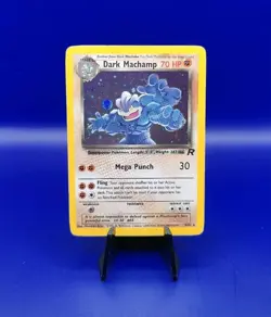 Dark Machamp 10/82 Team Rocket Set Holo Rare Pokemon Card Nintendo TCG WOTC NM - Image 1