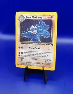 Dark Machamp 10/82 Team Rocket Set Holo Rare Pokemon Card Nintendo TCG WOTC NM - Image 3