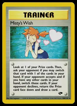 Pokemon Card - Misty's Wish Gym Challenge 108/132 Unlimited Rare - Image 1
