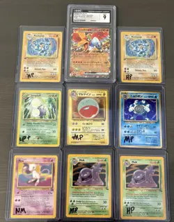 Vintage Holo Pokemon 9 Card Lot Base Set Jungle Fossil WOTC Promo CGC 9 - Image 1