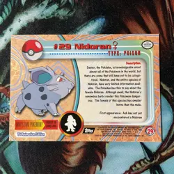 1999 TOPPS POKEMO NIDORAN CARD NM 0002 - Image 5