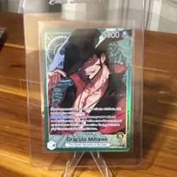 Bandai One Piece Card Game Dracule Mihawk OP14-020 Alt Art The Azure Sea’s Seven - Image 1