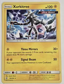 Xurkitree Rare SM - Unified Minds 70/236 Pokemon Card 2019 TCG - Image 1