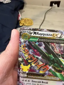 Mega M Rayquaza EX 76/108 Celebrations Textured Ultra Rare Holo Pokemon Card New - Image 2