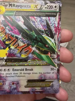Mega M Rayquaza EX 76/108 Celebrations Textured Ultra Rare Holo Pokemon Card New - Image 5