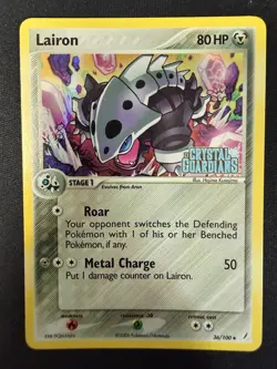 POKEMON LAIRON CRYSTAL GUARDIANS HOLO CARD - Image 1