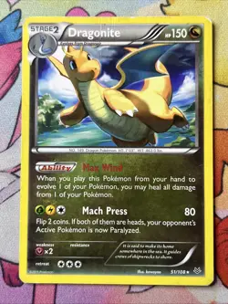Pokemon TCG Dragonite XY Roaring Skies 51/108 Regular Rare DMG - Image 1