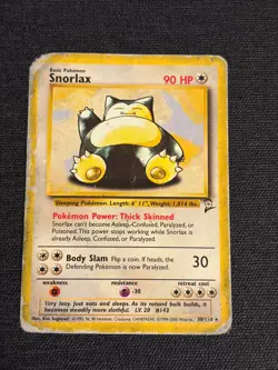 2000 Pokemon Snorlax Base Set 2 #30/130 DMG - Image 1