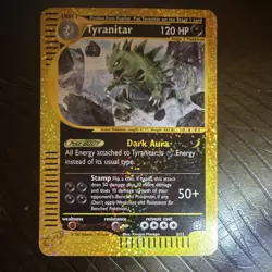 Pokemon Tyranitar Jumbo Cards 003/012 Reverse Holo 2002 Dark Aura Stamp 50+ - Image 1