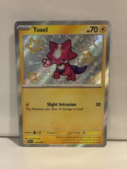 Pokemon TCG Toxel Scarlet & Violet: Paldean Fates 140/091 Holo Shiny Rare - Image 1