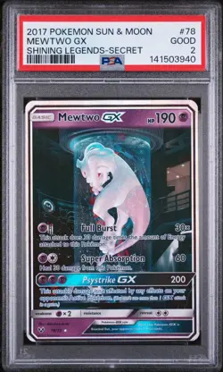 PSA 2 Mewtwo GX - 78/73 - Shining Legends - Pokemon - Image 1