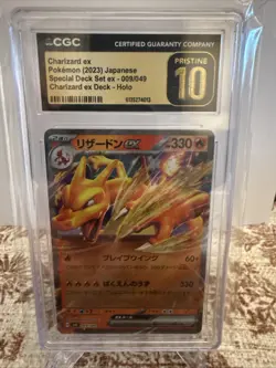 2023 Pokemon Japanese Special Deck Set Charizard Ex Holo 009/049 CGC Pristine 10 - Image 1