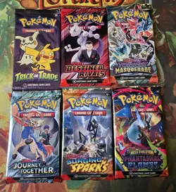 Pokemon TCG Booster Pack Lot of 6 Factory Sealed - Image 1