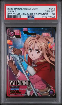 2026 Asuna (Winner) U Sword Art Online Union Arena UEPR/SAO-2-041 PSA 10 - Image 1