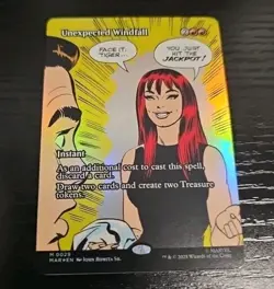 Unexpected Windfall - 0029 - M - Borderless - Foil - Spider-Man - MTG - NM/M - Image 1