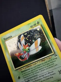 Yanma 17/75 1st Edition Neo Discovery 2001 Pokemon Card Holo Swirl - Image 2