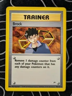 Brock 98/132 Trainer Gym Heroes Rare Pokemon Tcg Card Wotc Lightly Played - Image 1