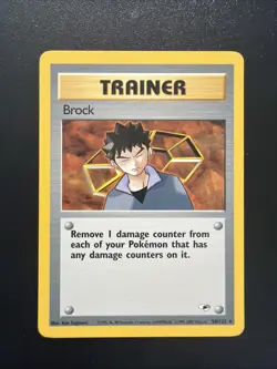 Pokemon TCG Brock Gym Heroes Card 98/132 Regular Rare LP - Image 1