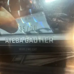 2026 Topps Chrome UFC Ateba Gautier Gold Geo /50 Free Shipping Rookie Card - Image 3