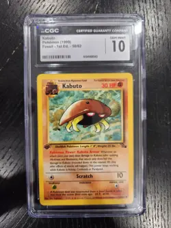 CGC 10 GEM MINT - Kabuto (1999) - Fossil 1st edition 50/62 - Image 1