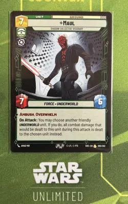 Star Wars Unlimited TCG Maul Shadows Of The Galaxy RARE - Image 1